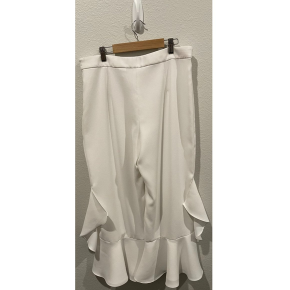 ZARA White Ruffle Pants - Picture 6 of 6